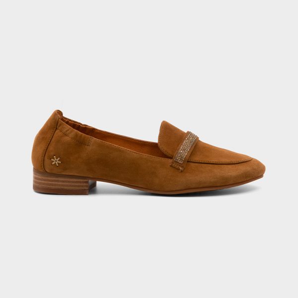 Vue de profil modèle Zavon Cognac
